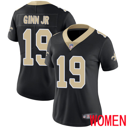 New Orleans Saints Limited Black Women Ted Ginn Jr Home Jersey NFL Football #19 Vapor Untouchable Jersey